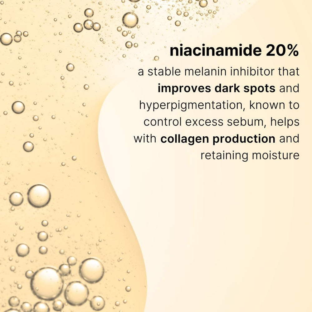 CELDYQUE Niacinamide serum with green tea extract provides antioxidant protection.