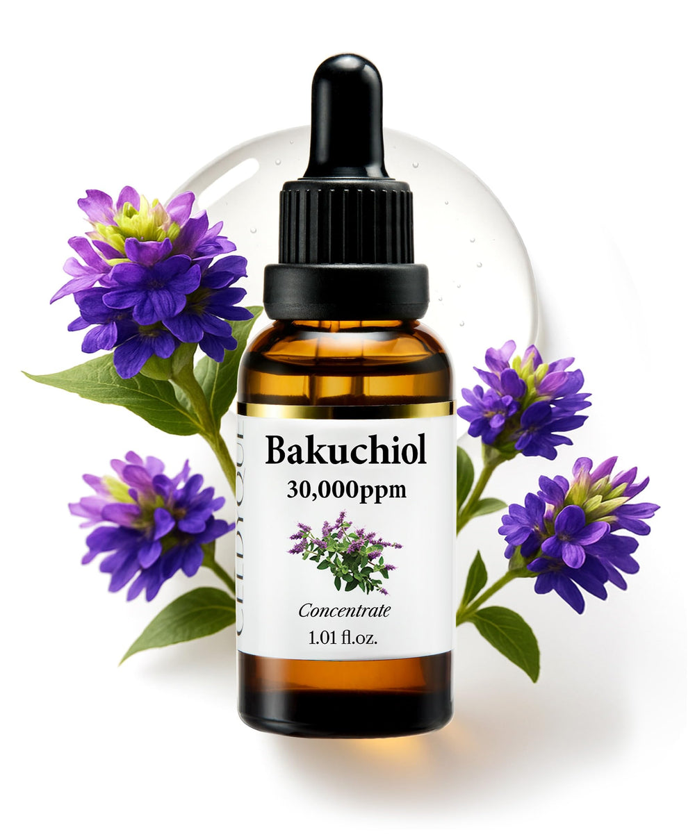 CELDYQUE Bakuchiol Serum on skin demonstrates potential firming and glow.