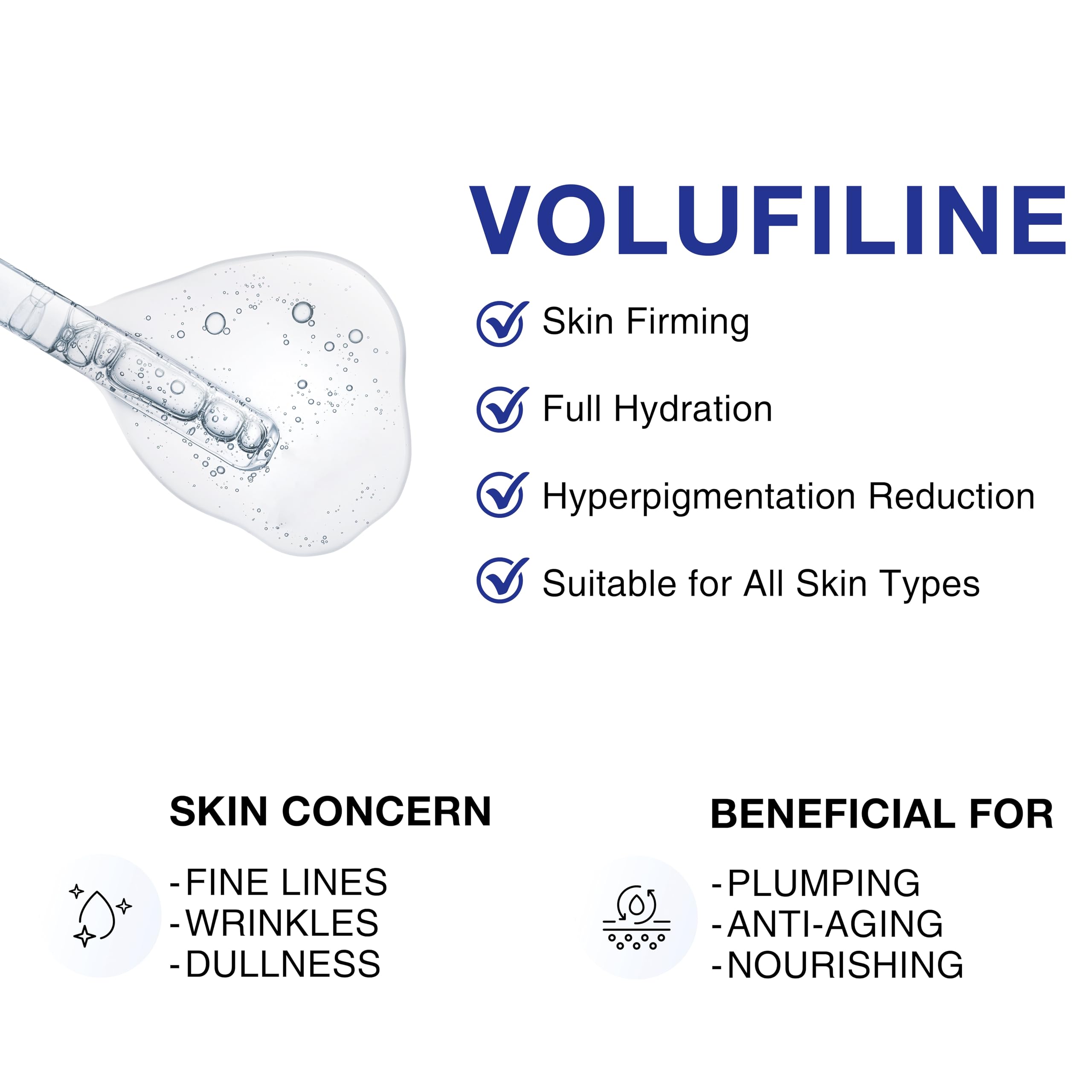 CELDYQUE Volufiline cheek-firming close-up suggests lifted cheeks.