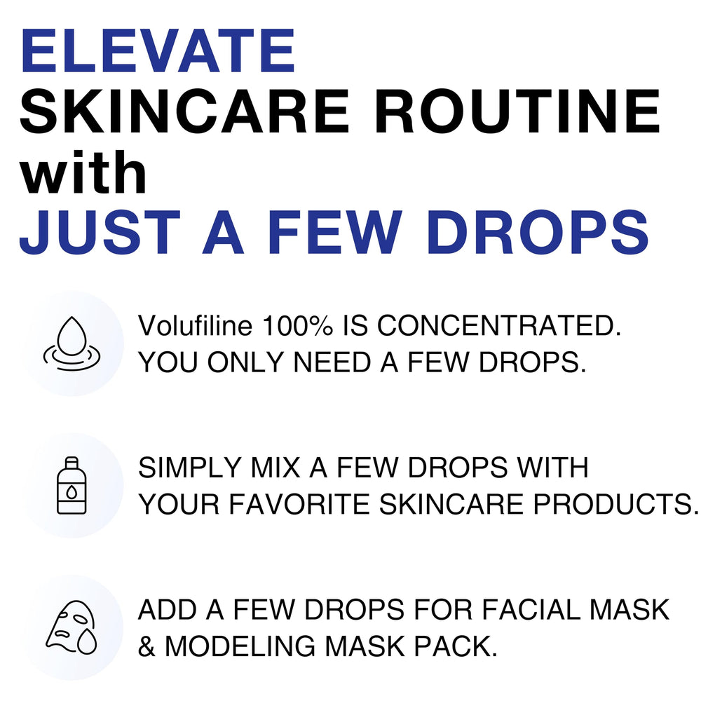 CELDYQUE Volufiline mix-in serum shown blending with cream for enhanced contour.