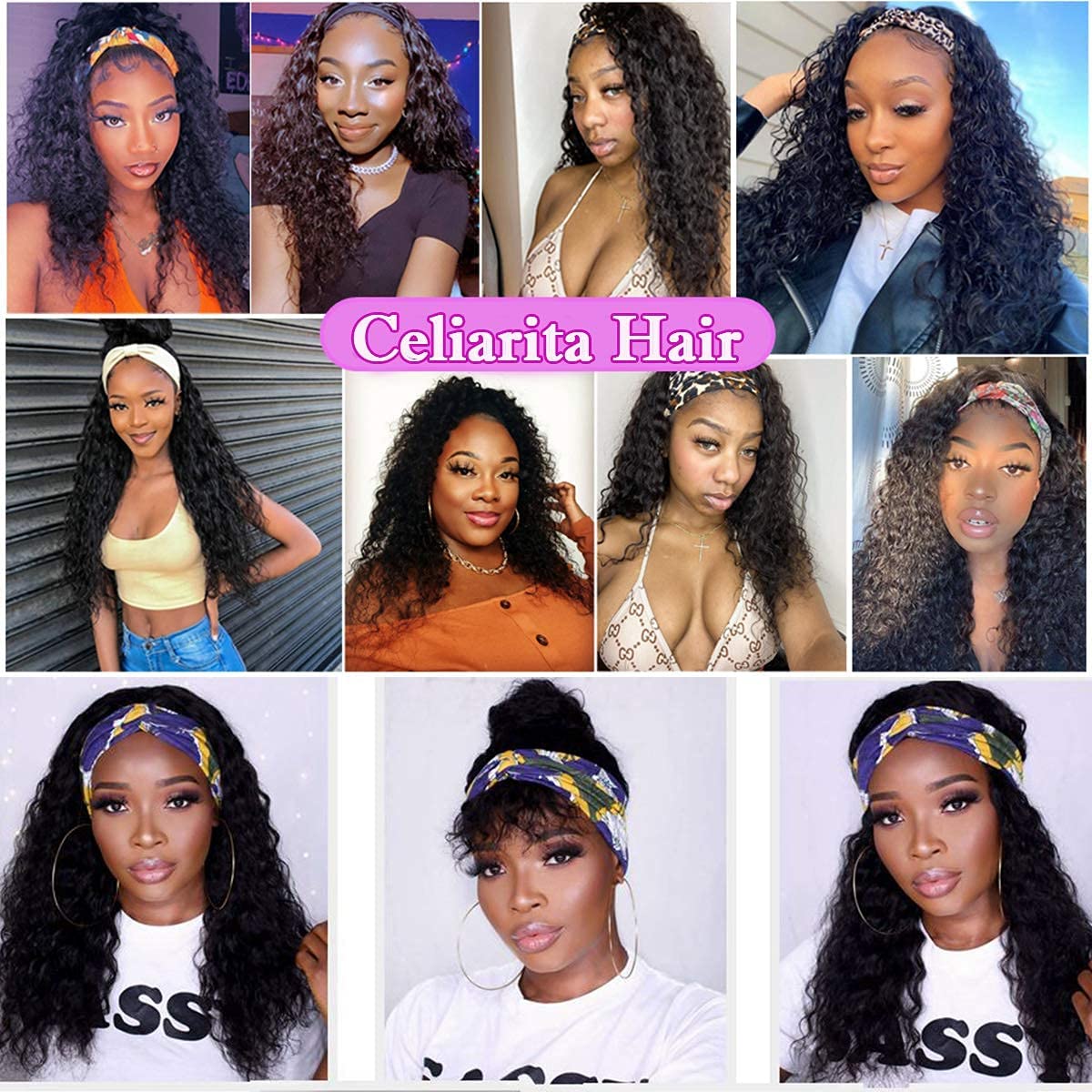 Celiarita headband wig cap 21.5-inch adjustable for secure fit