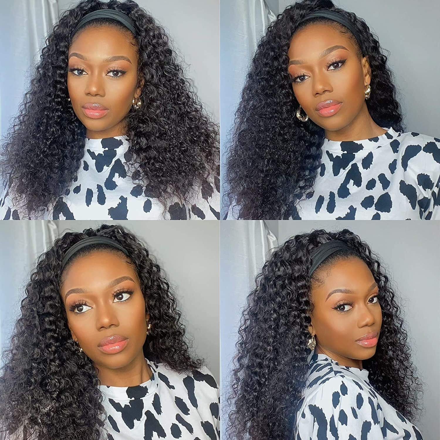 Celiarita headband wig deep wave 20inch closeup showcases natural texture for everyday wear
