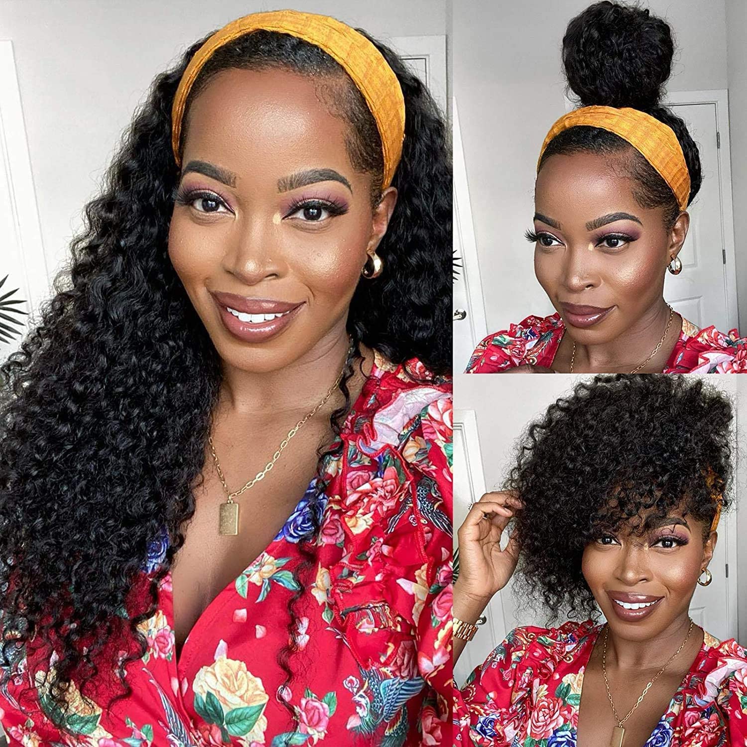Celiarita headband wig deep wave 22in shows smooth natural waves for everyday wear.