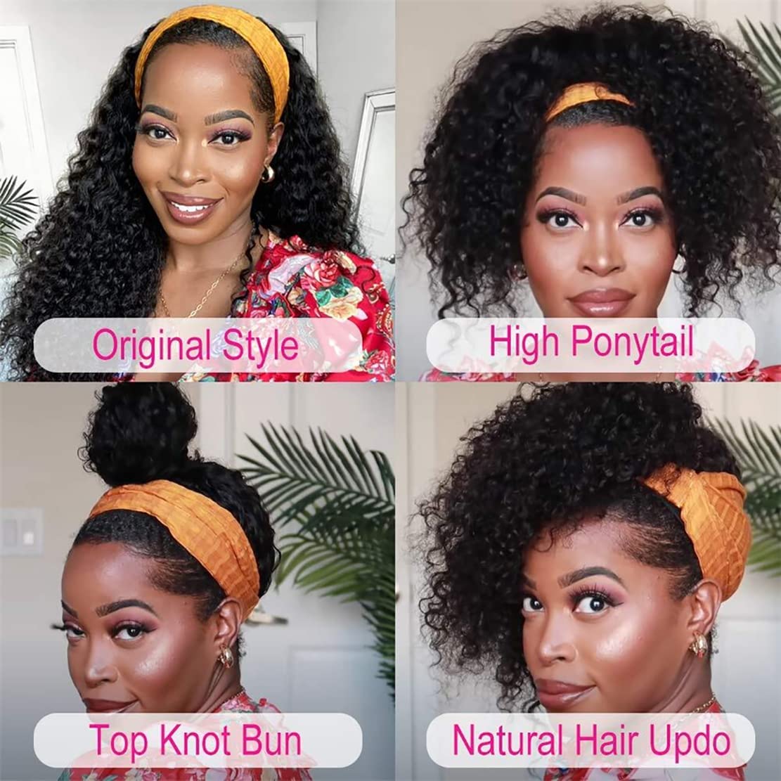 Celiarita headband wig non-lace front glueless design is quick to wear.