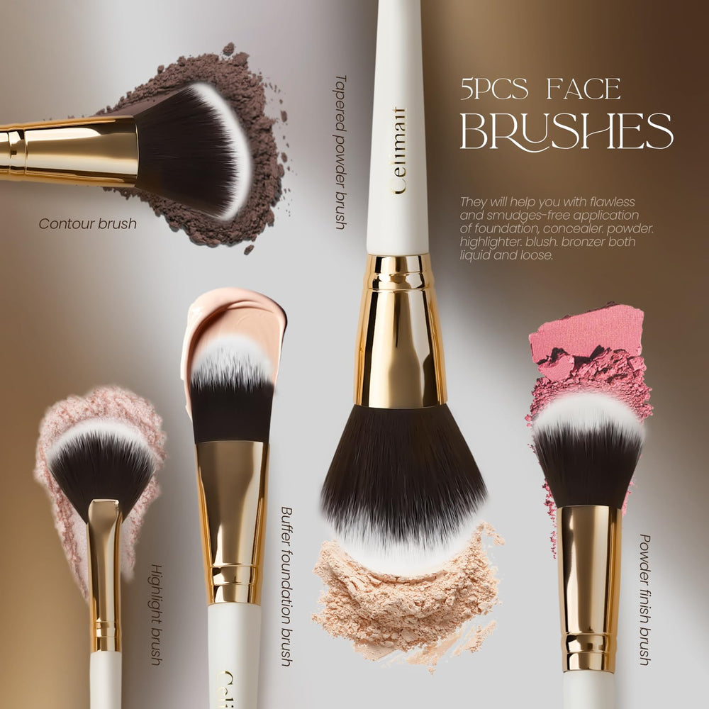 CELIMAIT brushes feature ergonomic anti slip wooden handles for precise application.