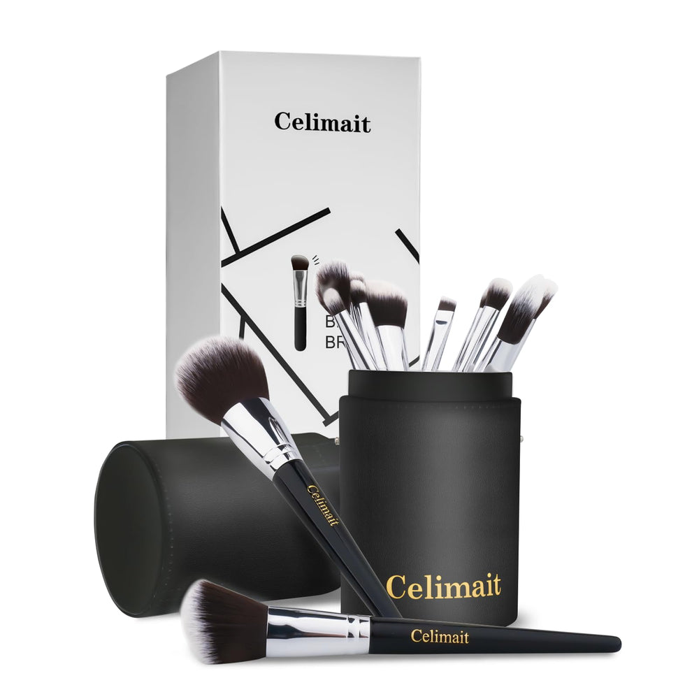 CELIMAIT makeup brush set face brushes deliver smooth powder pickup for even coverage