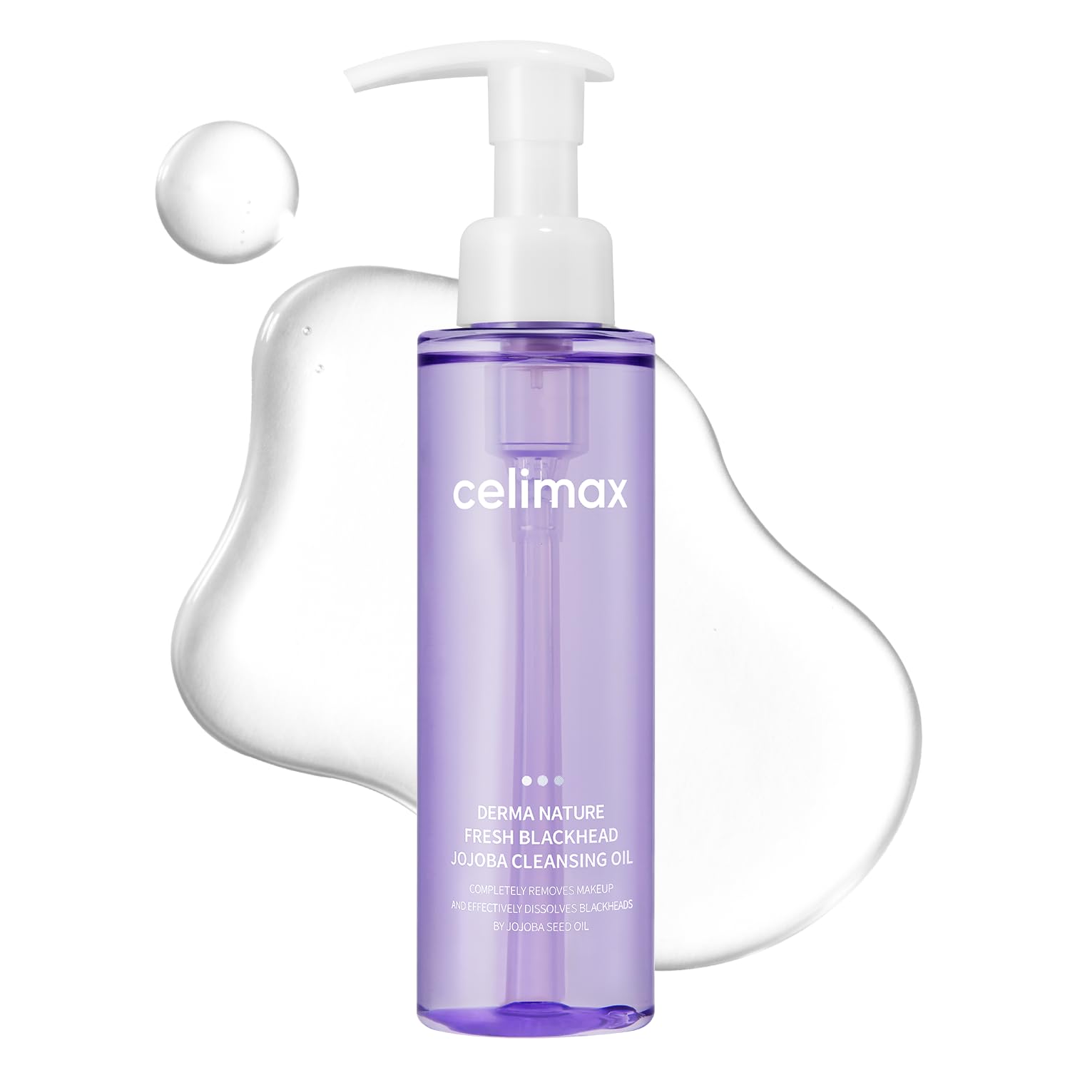 celimax Derma Nature Fresh Blackhead Jojoba Cleansing Oil bottle front for gentle makeup removal
