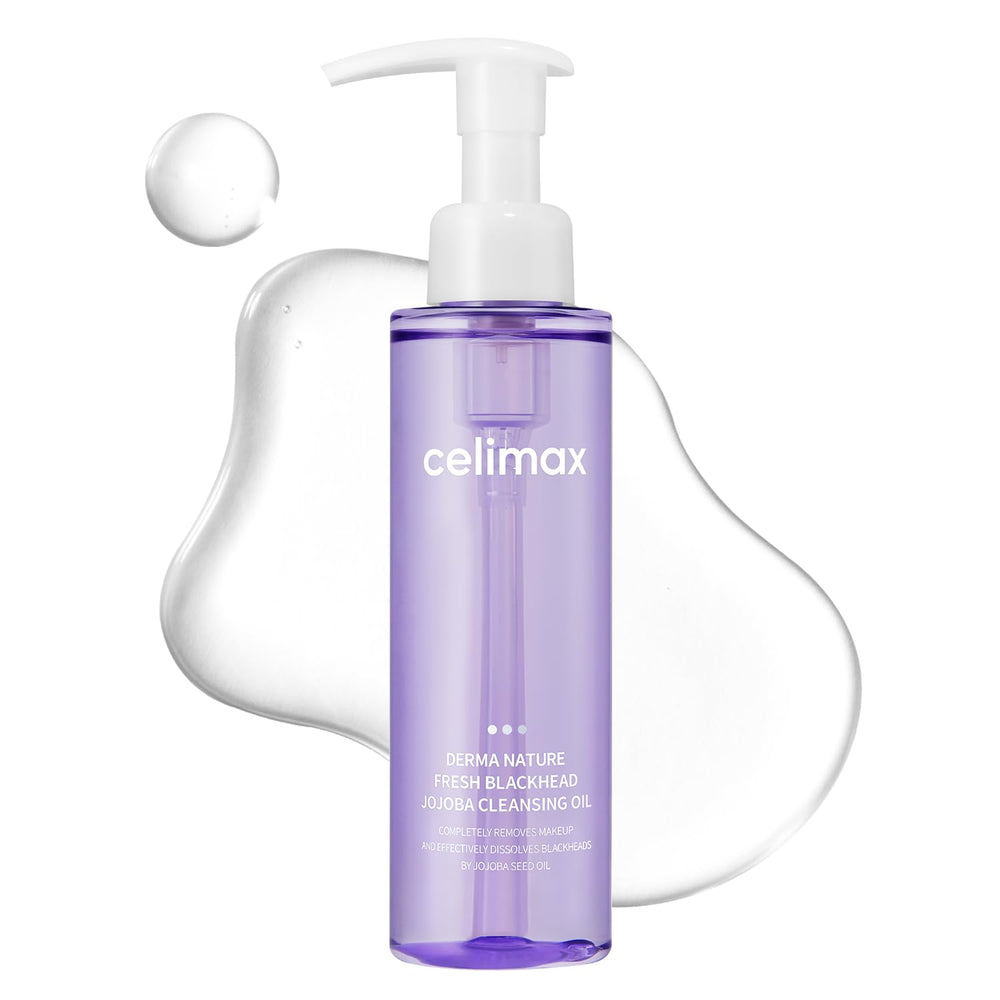 celimax Derma Nature Fresh Blackhead Jojoba Cleansing Oil bottle front for gentle makeup removal