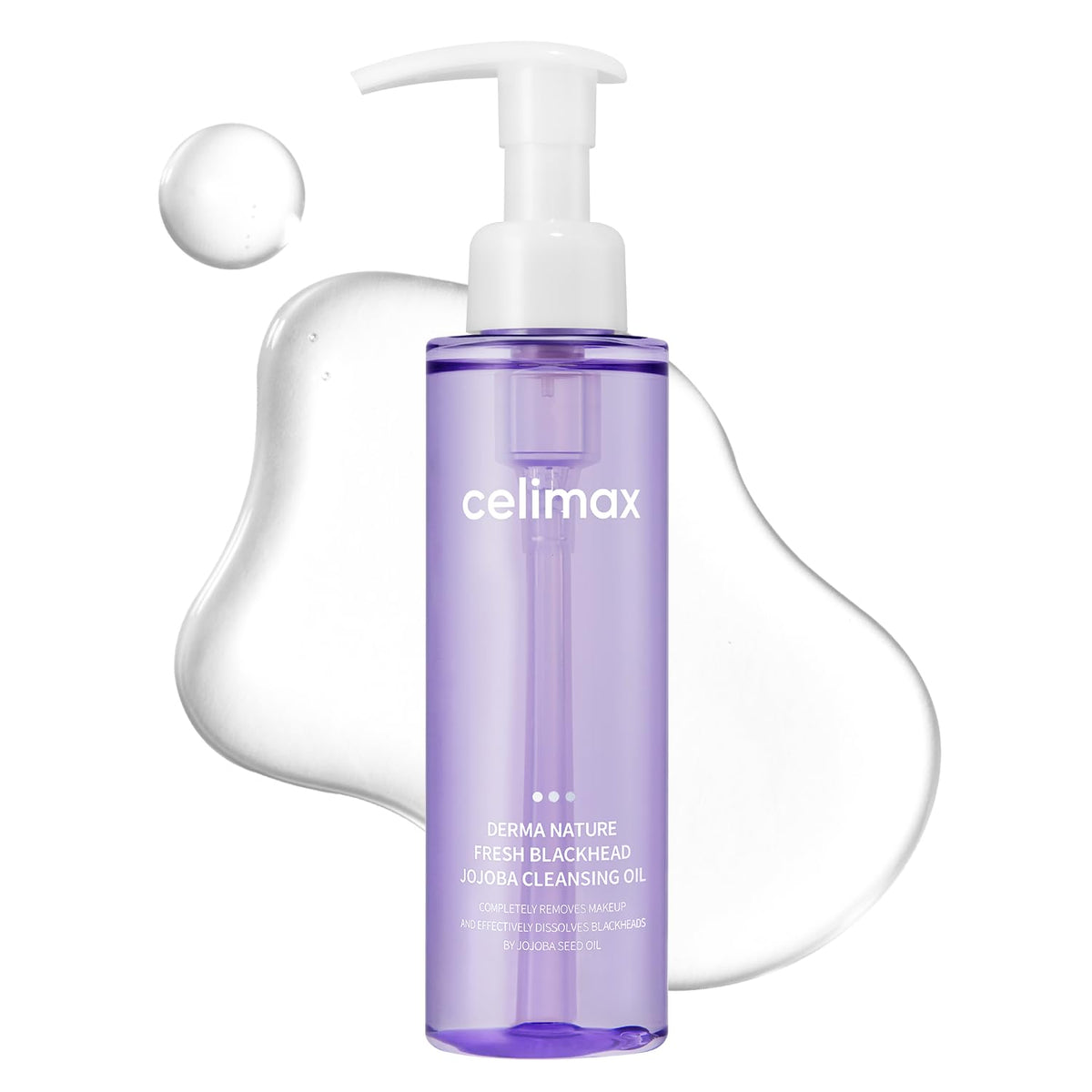 celimax Derma Nature Fresh Blackhead Jojoba Cleansing Oil bottle front for gentle makeup removal