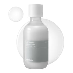 Celimax Dual Barrier Creamy Toner packaging shown, fragrance-free for sensitive skin use
