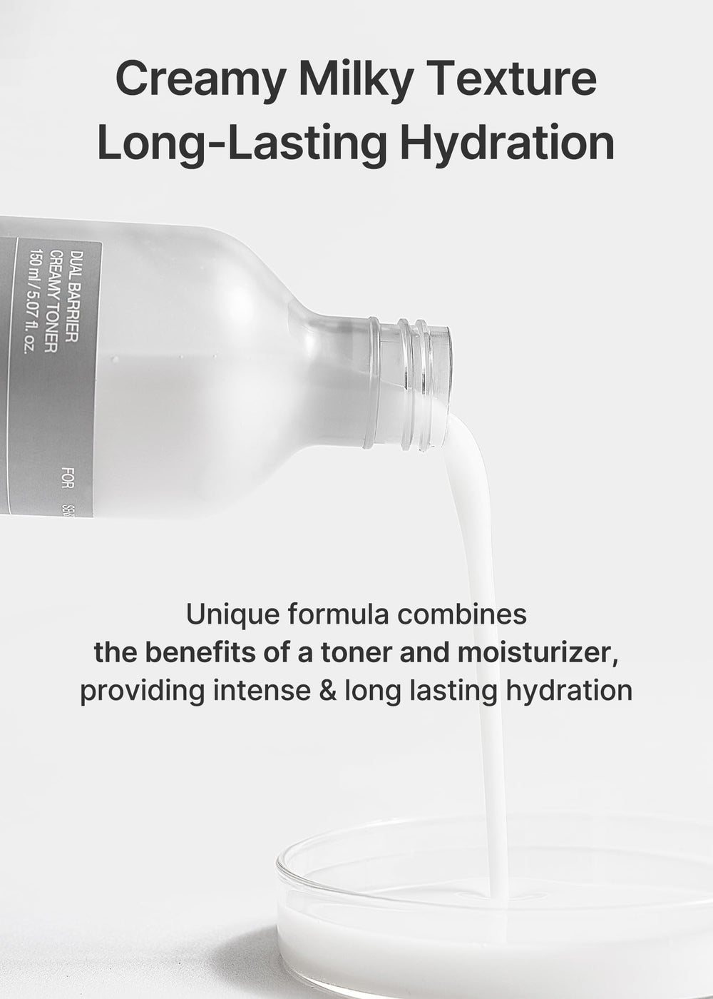 Smooth pump-dispensed Celimax toner enabling gentle, quick application