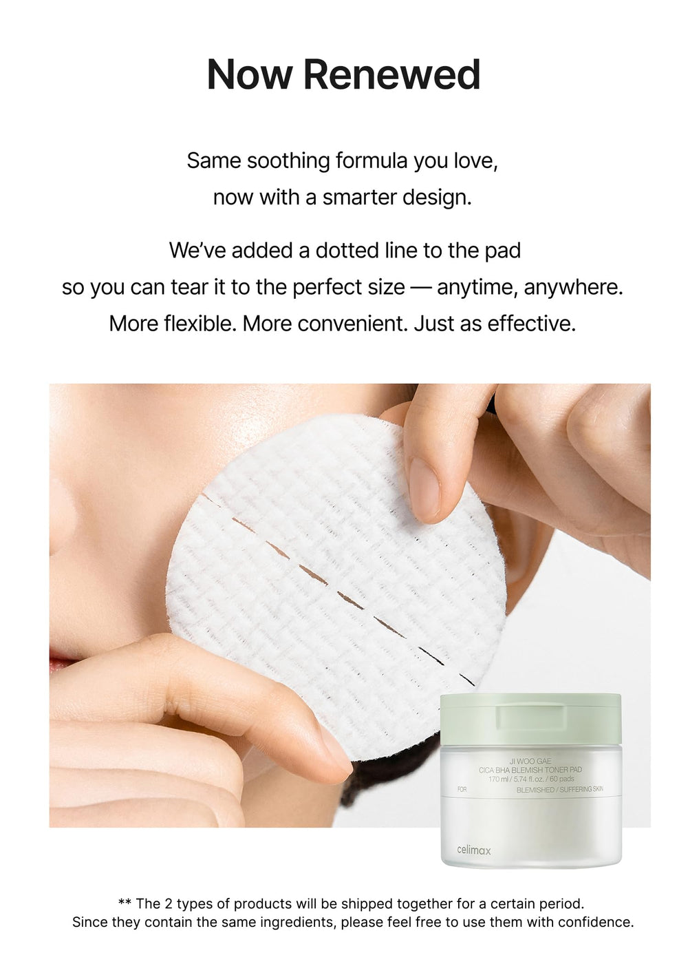 Celimax Ji.Woo.Gae BHA-PHA-LHA complex closeup highlighting exfoliation.