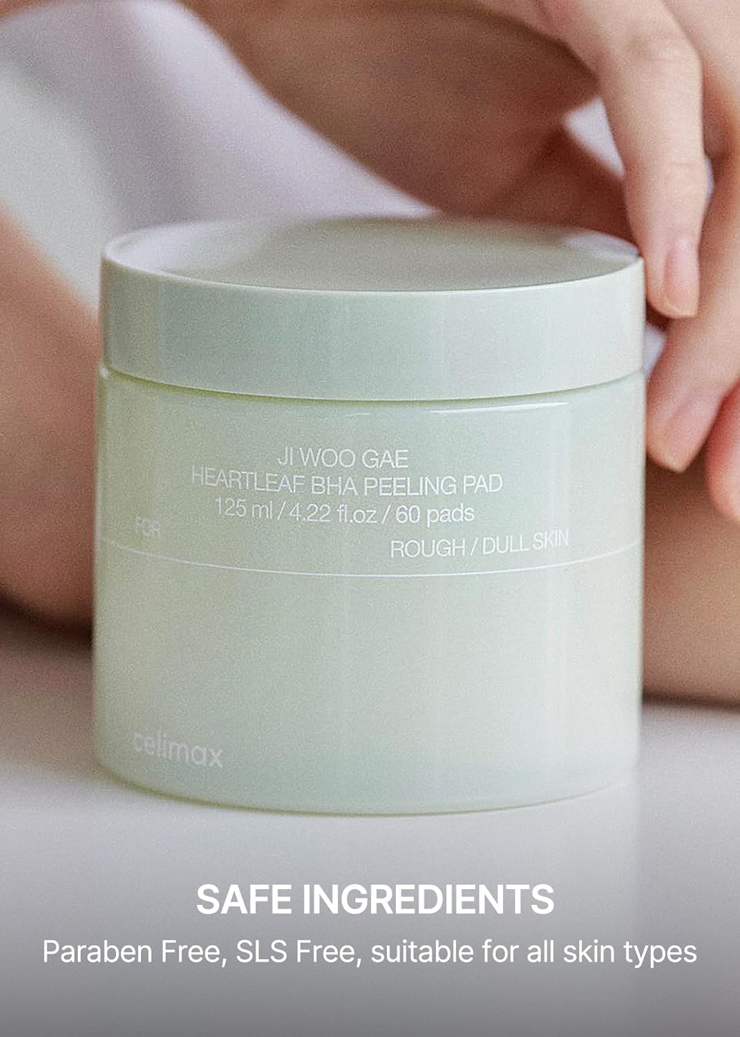 Celimax Ji.Woo.Gae embossed side close-up for gentle exfoliation and hydration