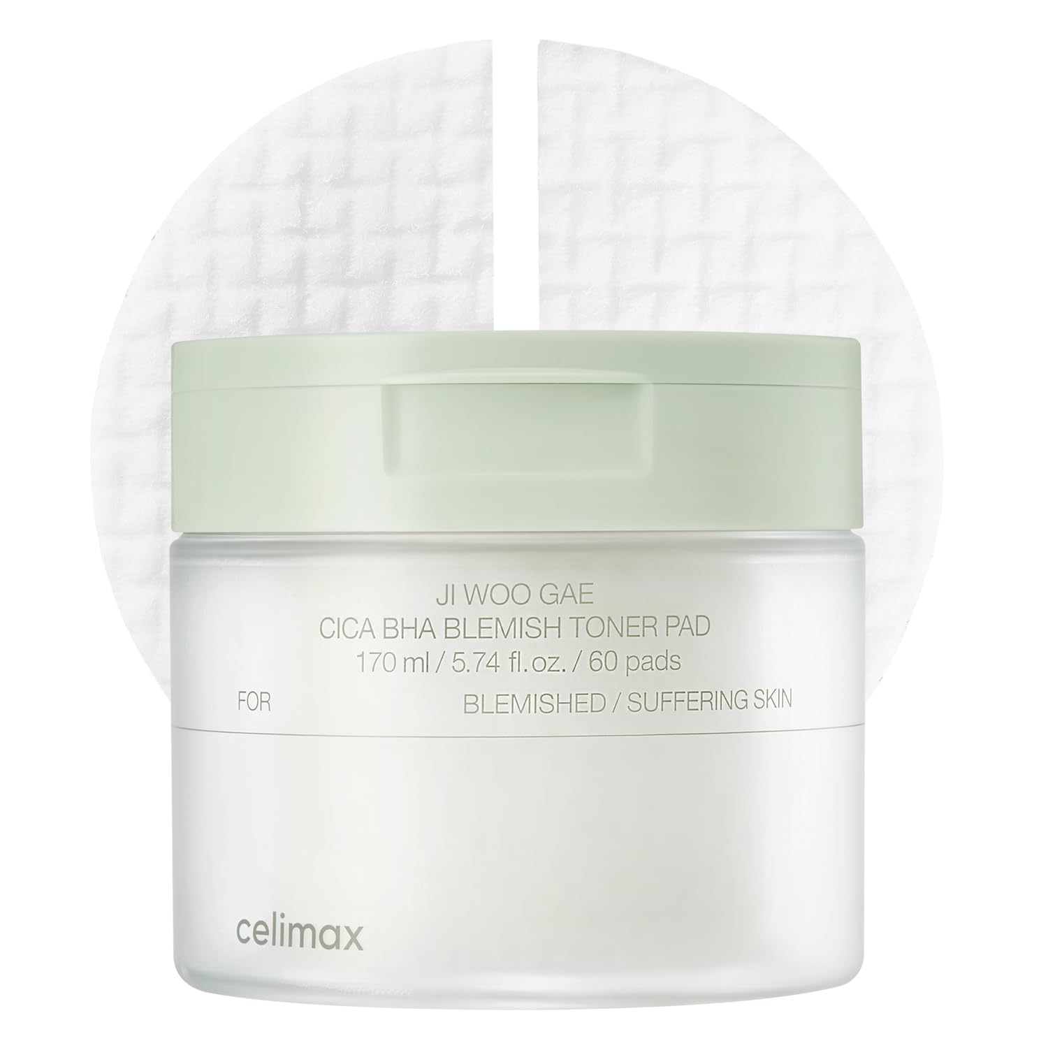 Celimax Ji.Woo.Gae Toner Pad packaging for blemish-prone skin.