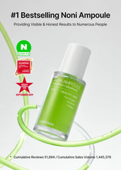 Celimax Noni Energy Ampoule bottle close-up showing sleek design for daily use