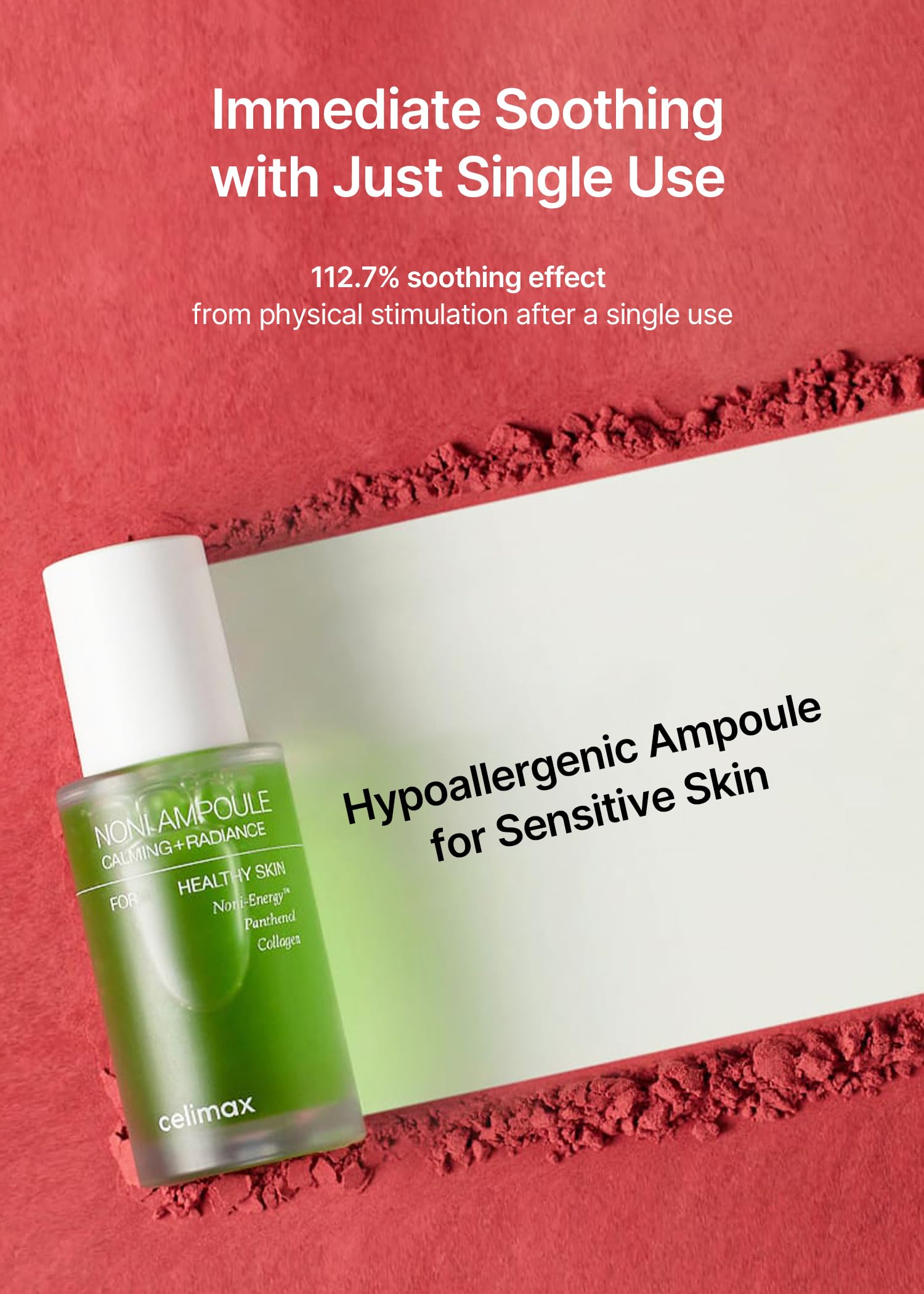 Celimax Noni Energy Ampoule packaging on box, premium skincare appeal