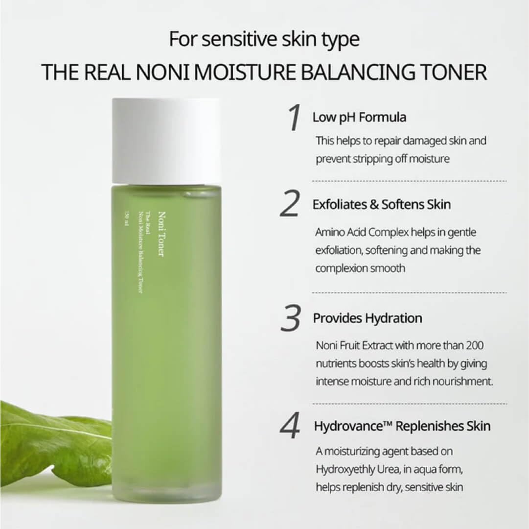 Celimax Noni Moisture Toner gentle, pH-balanced formula for sensitive dry skin