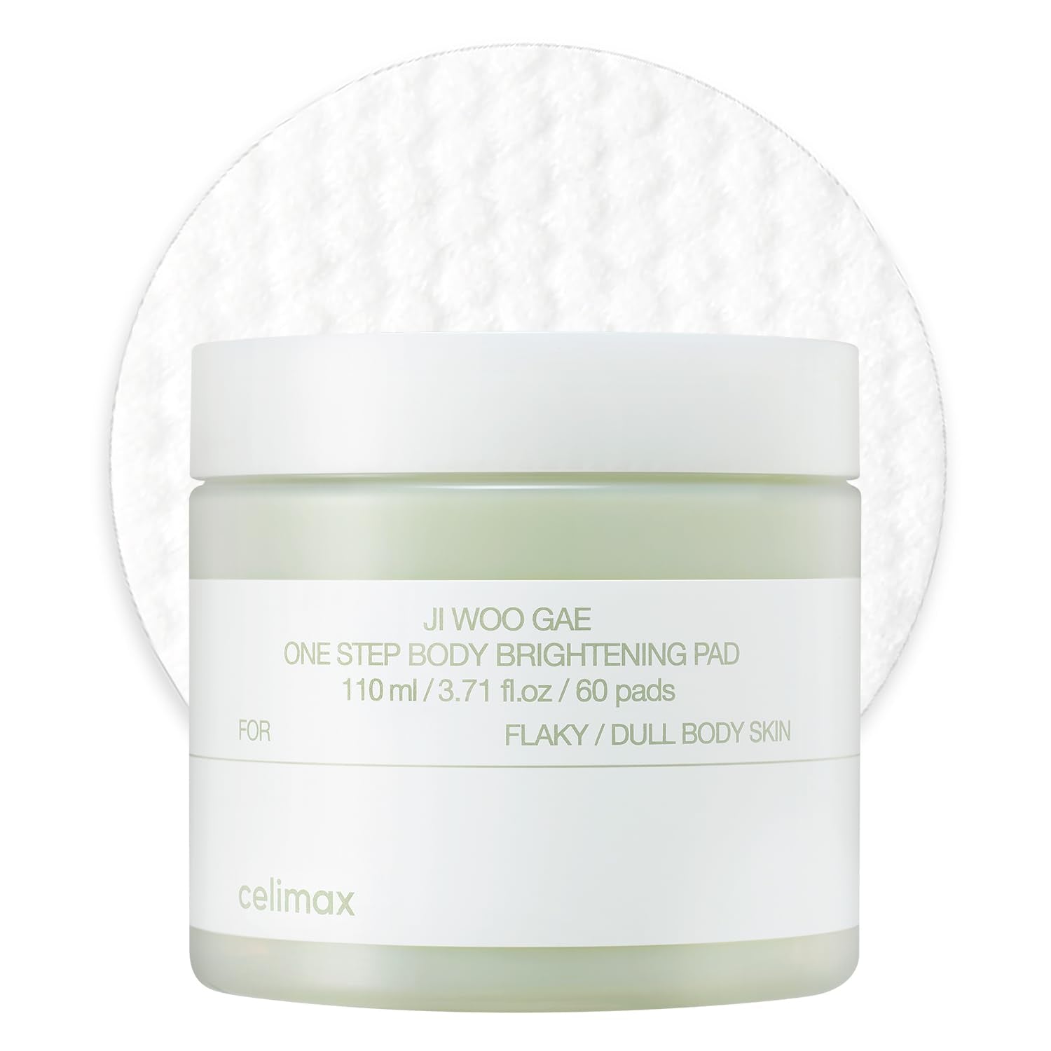 Celimax One Step packaging close-up highlights glow-boosting formula for smoother skin.