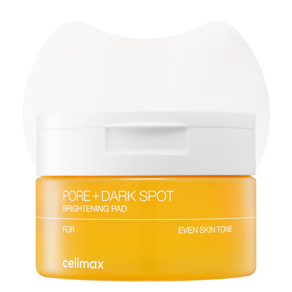Celimax Pore+Dark Spot Brightening Pad packaging shows a convenient 40 pad supply for routine skincare