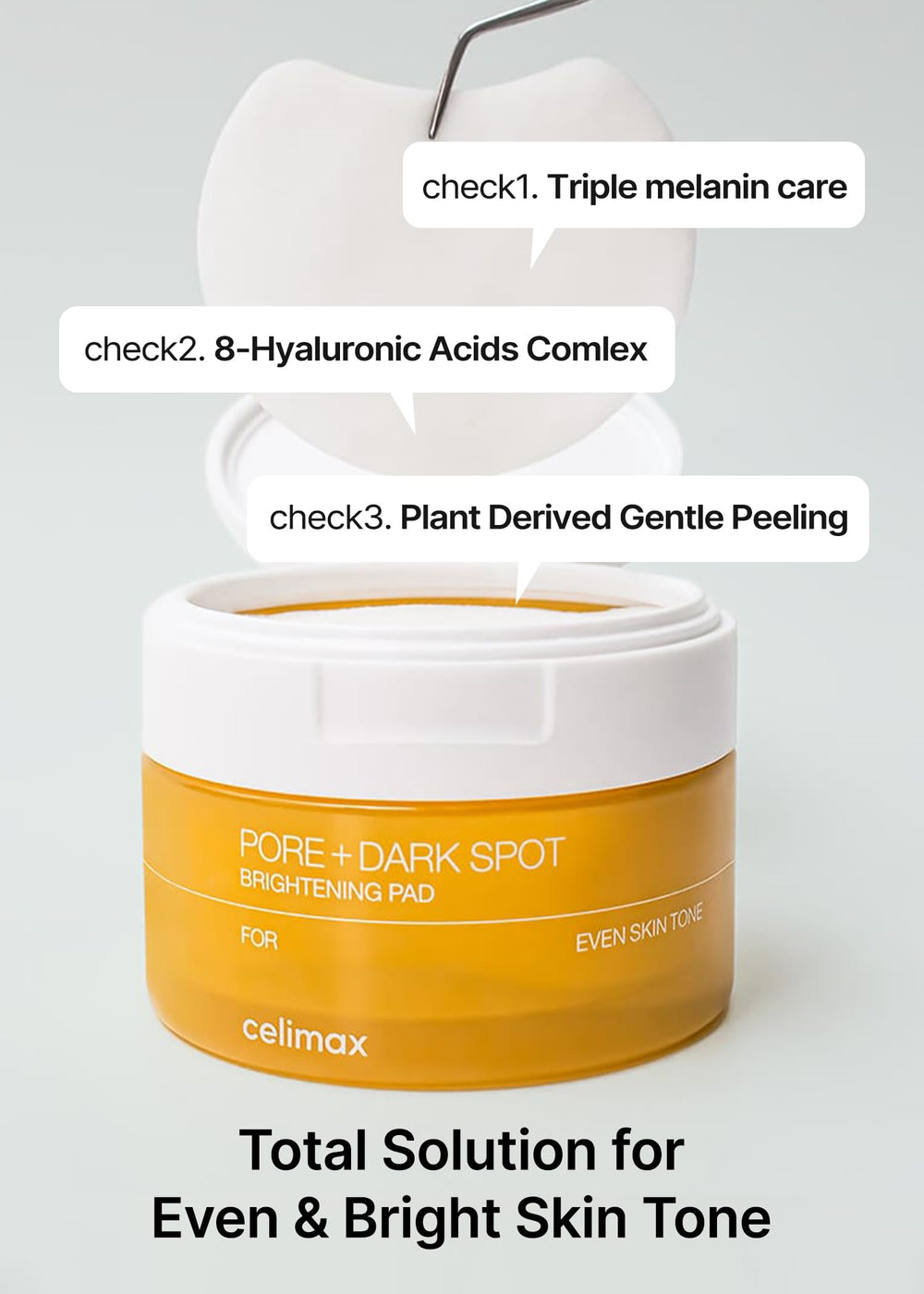 Celimax Pore+Dark Spot Brightening Pad before after pores refinement example