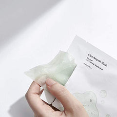 Celimax The Real Cica Calming Ampoule Mask hydrogel sheet shown for cooling relief