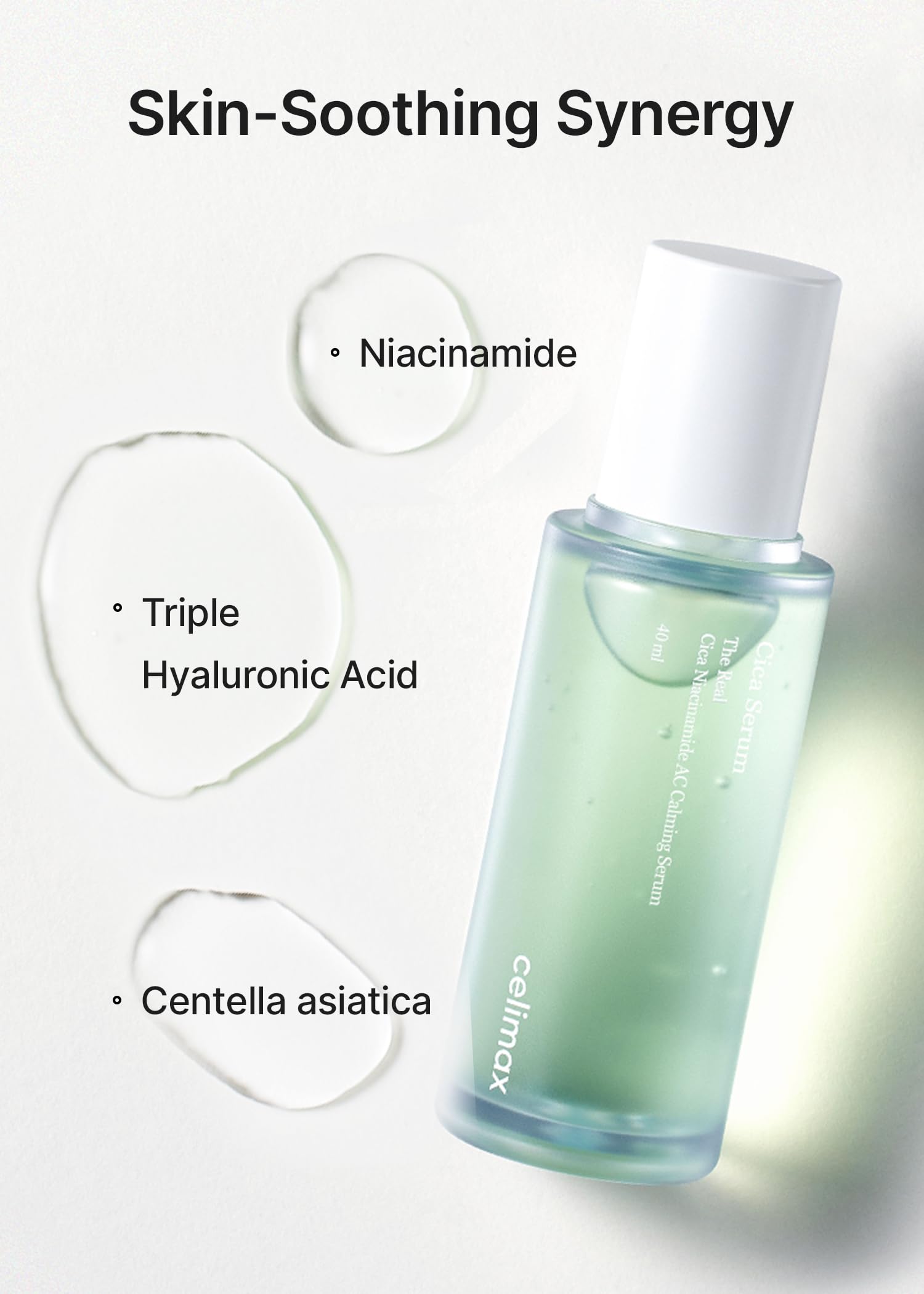Celimax hand-apply demonstrates gentle AM and PM routine for sensitive skin.