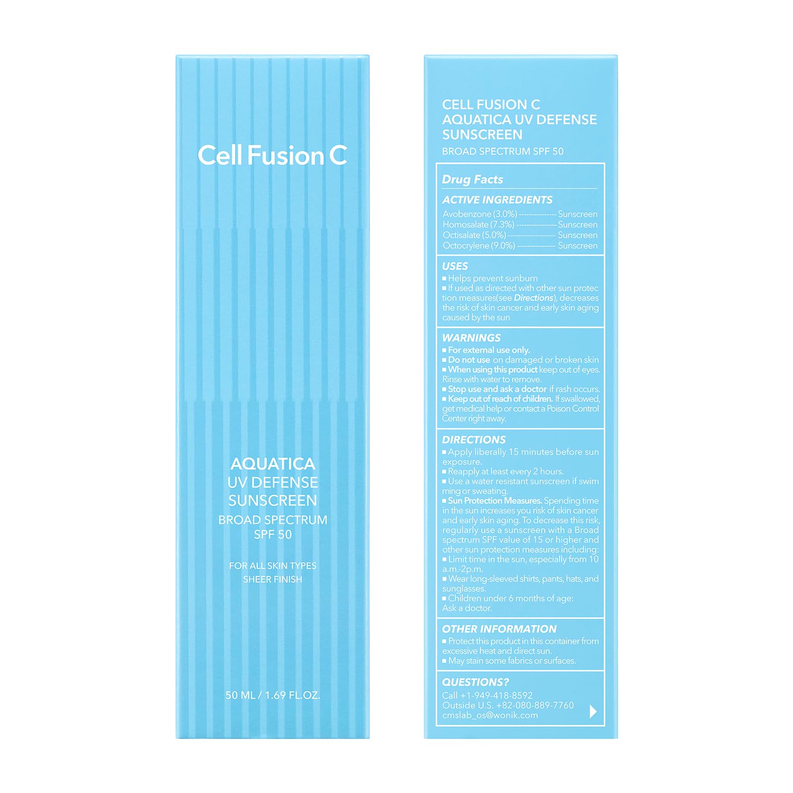 Cell Fusion C Aquatica sunscreen applied under makeup for a dewy complexion