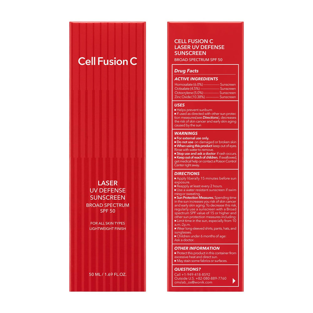 Cell Fusion C Laser UV Defense Sunscreen after-sun care compatibility