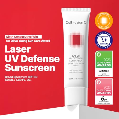 Cell Fusion C Laser UV Defense Sunscreen texture swirl showing lightweight finish