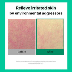 Pad used as mini mask on irritated areas for deep soothing