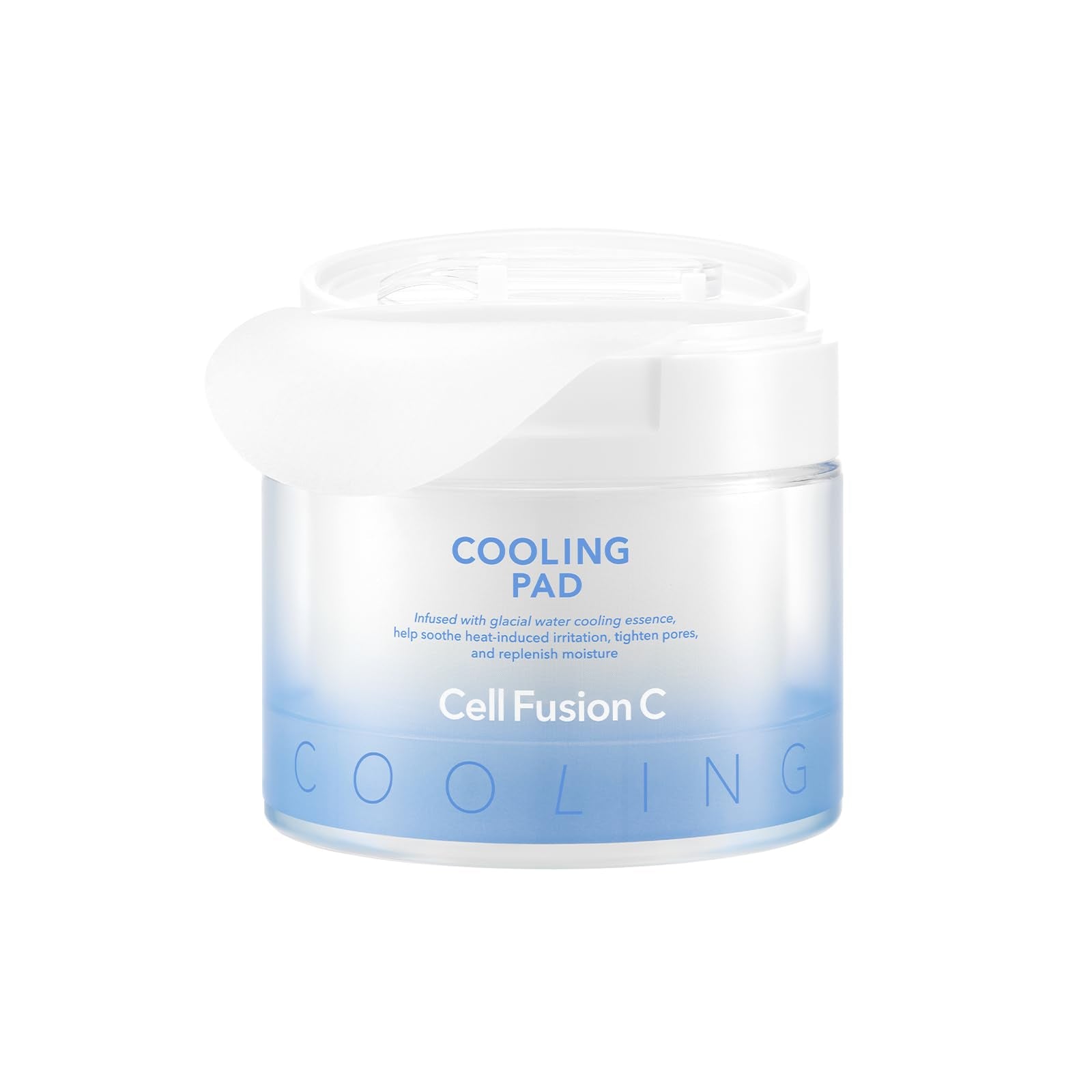 Cell Fusion C Post Alpha Cooling Pad packaging ready for quick hydration before routines.