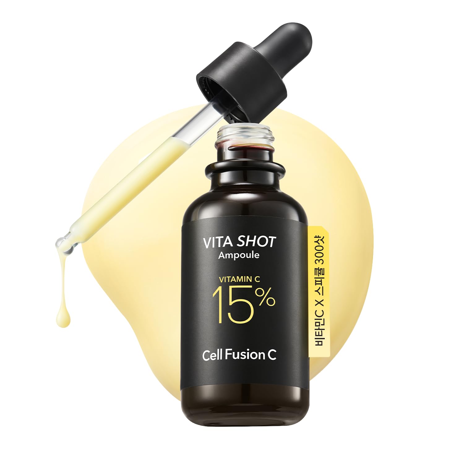 Cell Fusion C Toning C Vita Shot Ampoule spicule closeup suggests brightening glow potential
