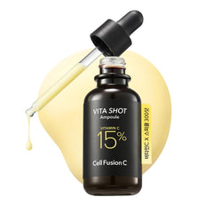 Cell Fusion C Toning C Vita Shot Ampoule spicule closeup suggests brightening glow potential