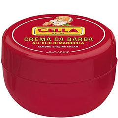 Cella Milano almond shaving brush in use demonstrates easy application