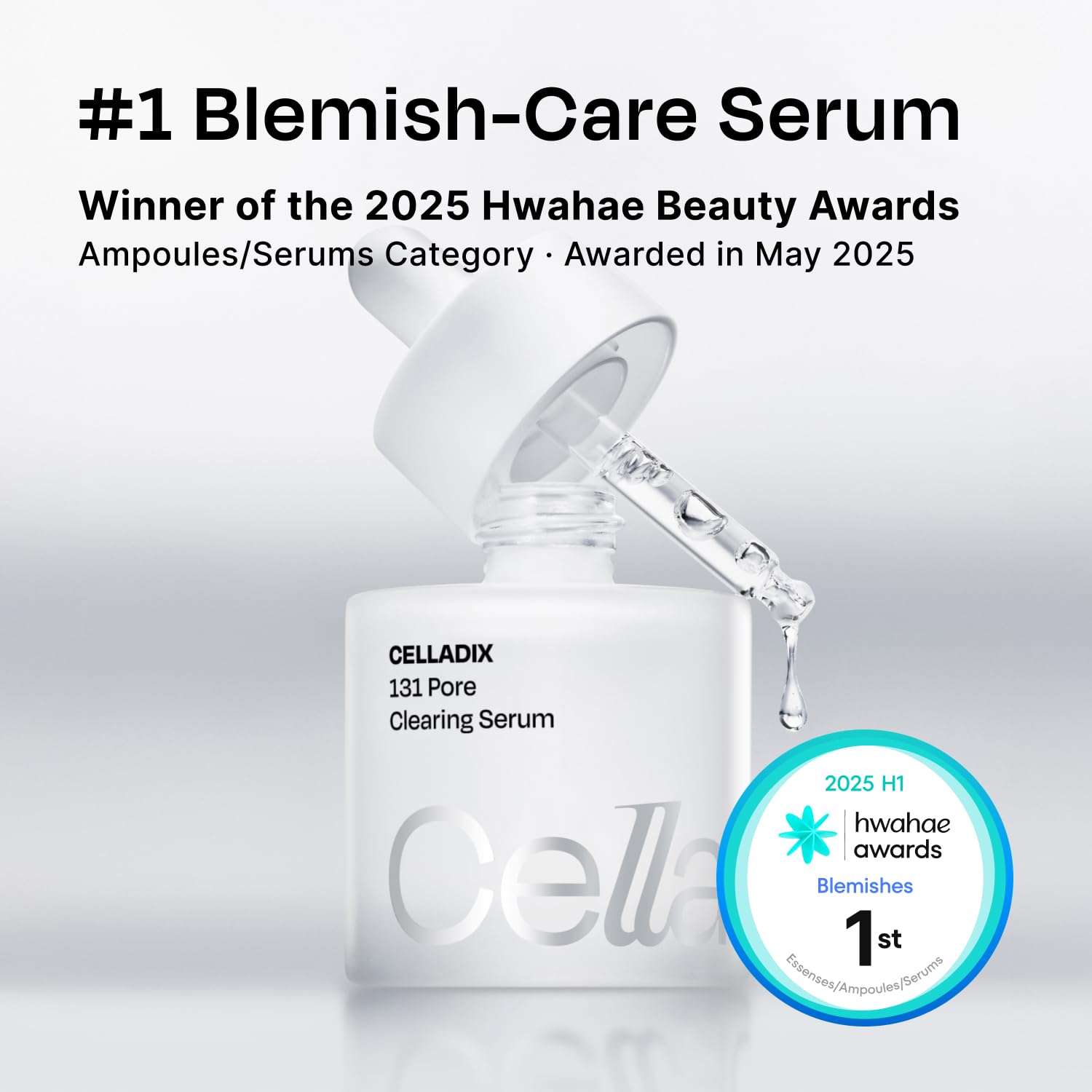 Celladix Sebum Rebalancing Rx 131 Ampoule texture close-up shows lightweight absorption