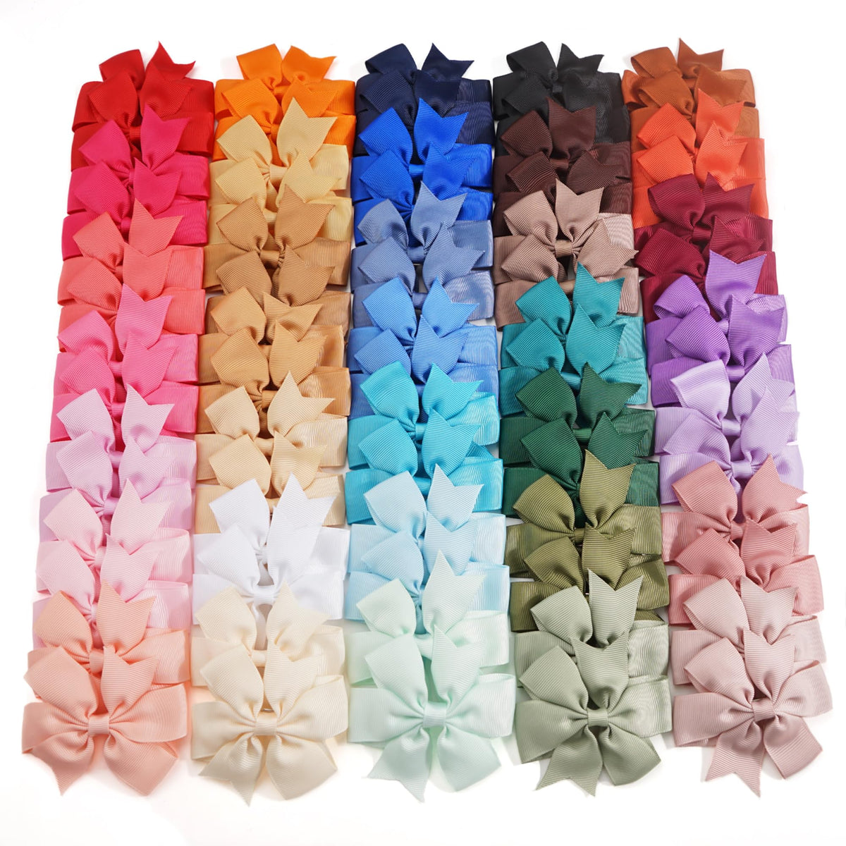 CÉLLOT pinwheel bows 3 inch pack with secure all-day clips.