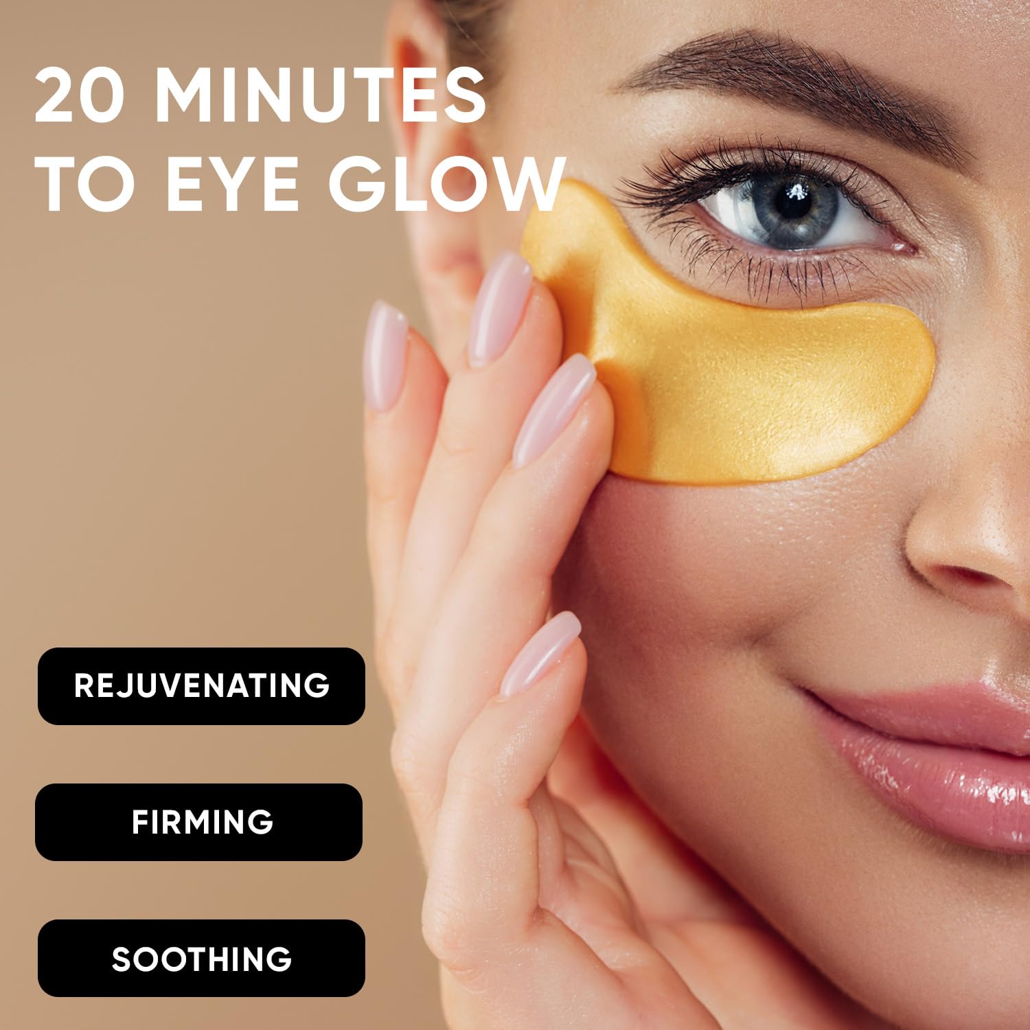 CÉLOR Celor hydrogel closeup showing cooling texture for refreshing tired eyes.
