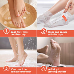 CÉLOR booties on feet show easy wear for a relaxing foot care session.