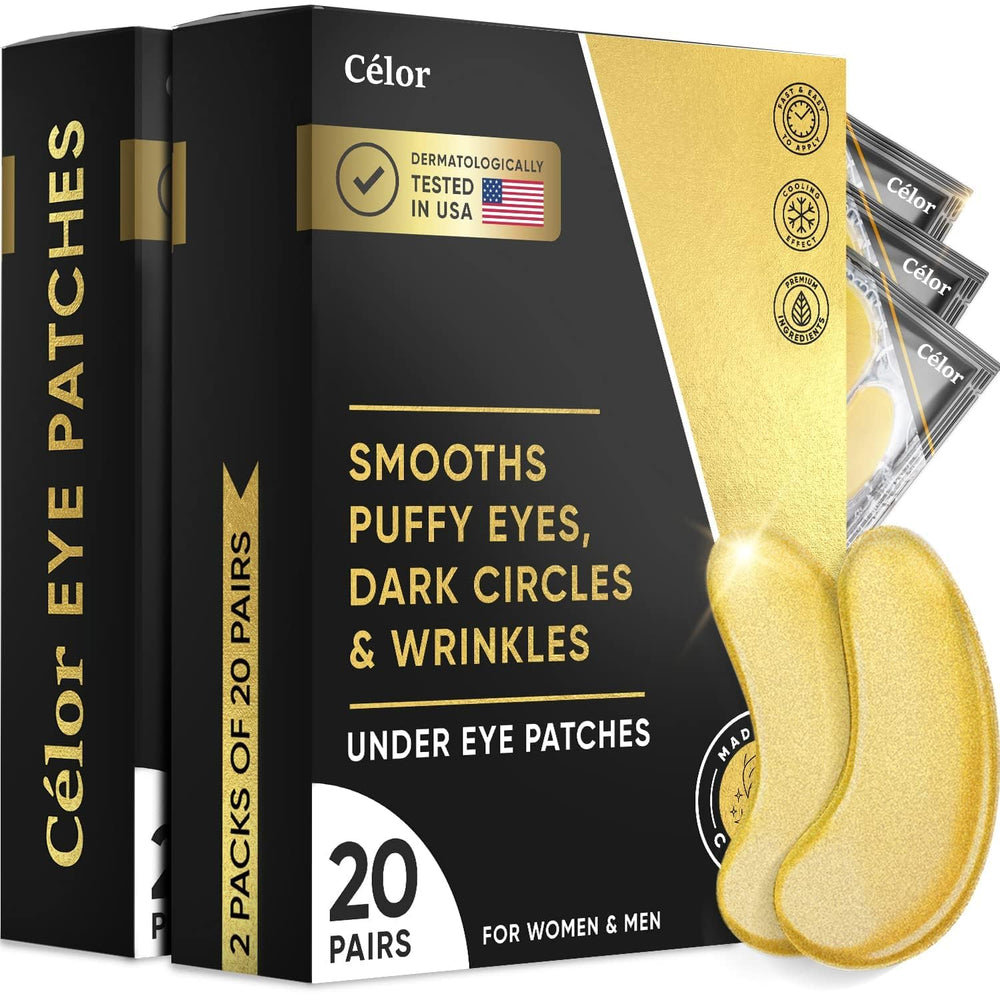 CÉLOR under-eye patches packaging highlights premium self-care at home