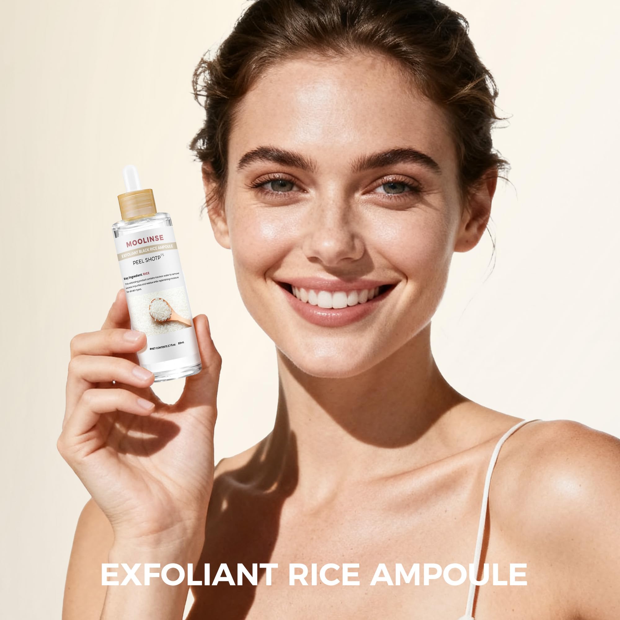 Celpack Peel Shot Rice Ampoule hydration droplets on skin surface signal deep moisture