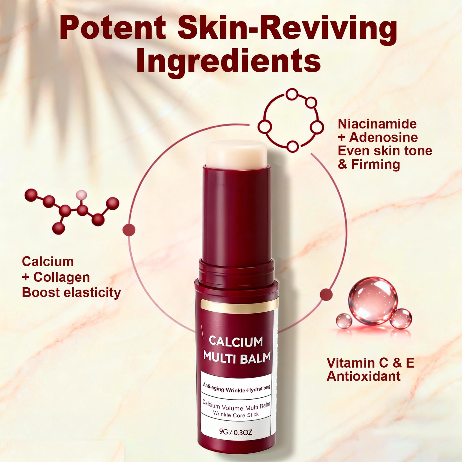 Celuriane Calcium Multi Balm Stick near eye area for soothing moisture.