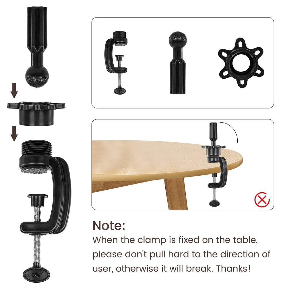 CENOZ mannequin head clamp holder assembled for a stable workstation during hairstyling.