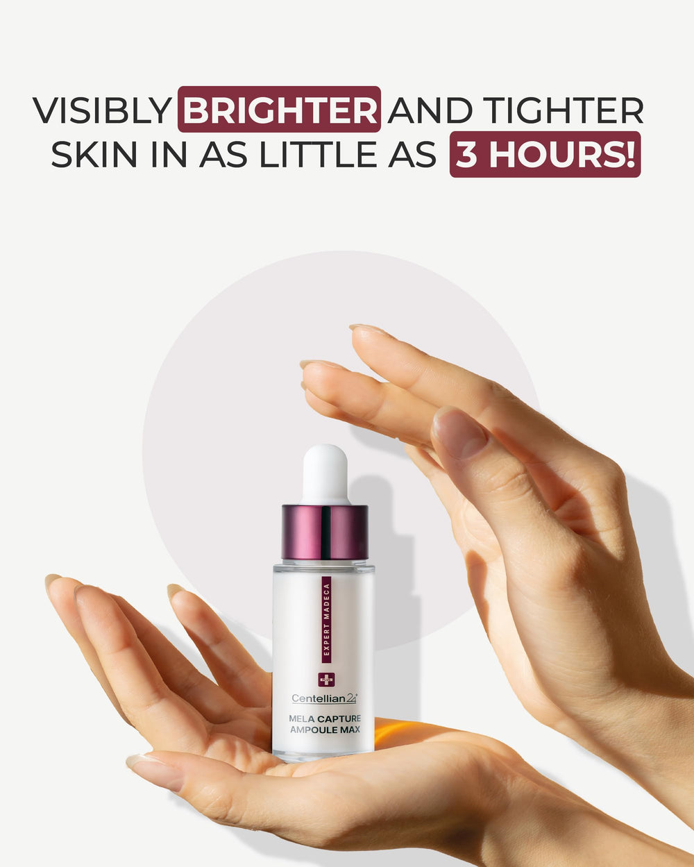 Centellian 24 ampoule texture during application suggesting soothing care.