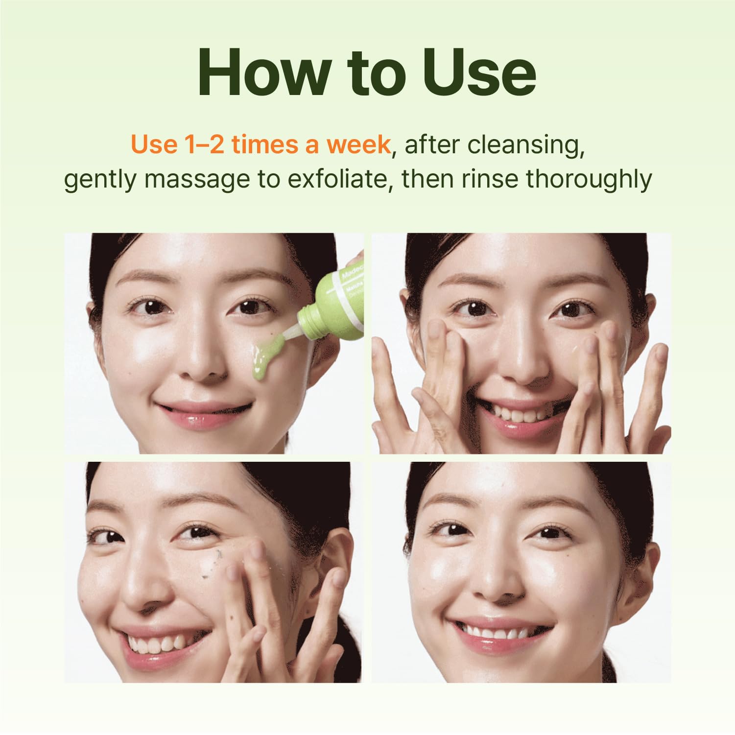 Centellian 24 peeling gel application close-up for face and body use