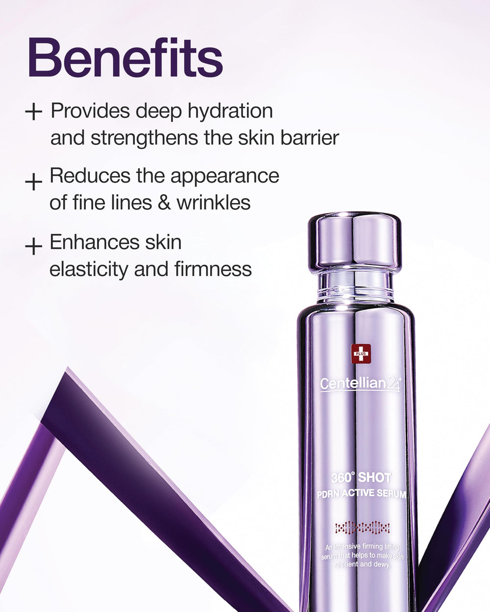 Centellian 24 serum texture swirl highlights non-greasy hydration.