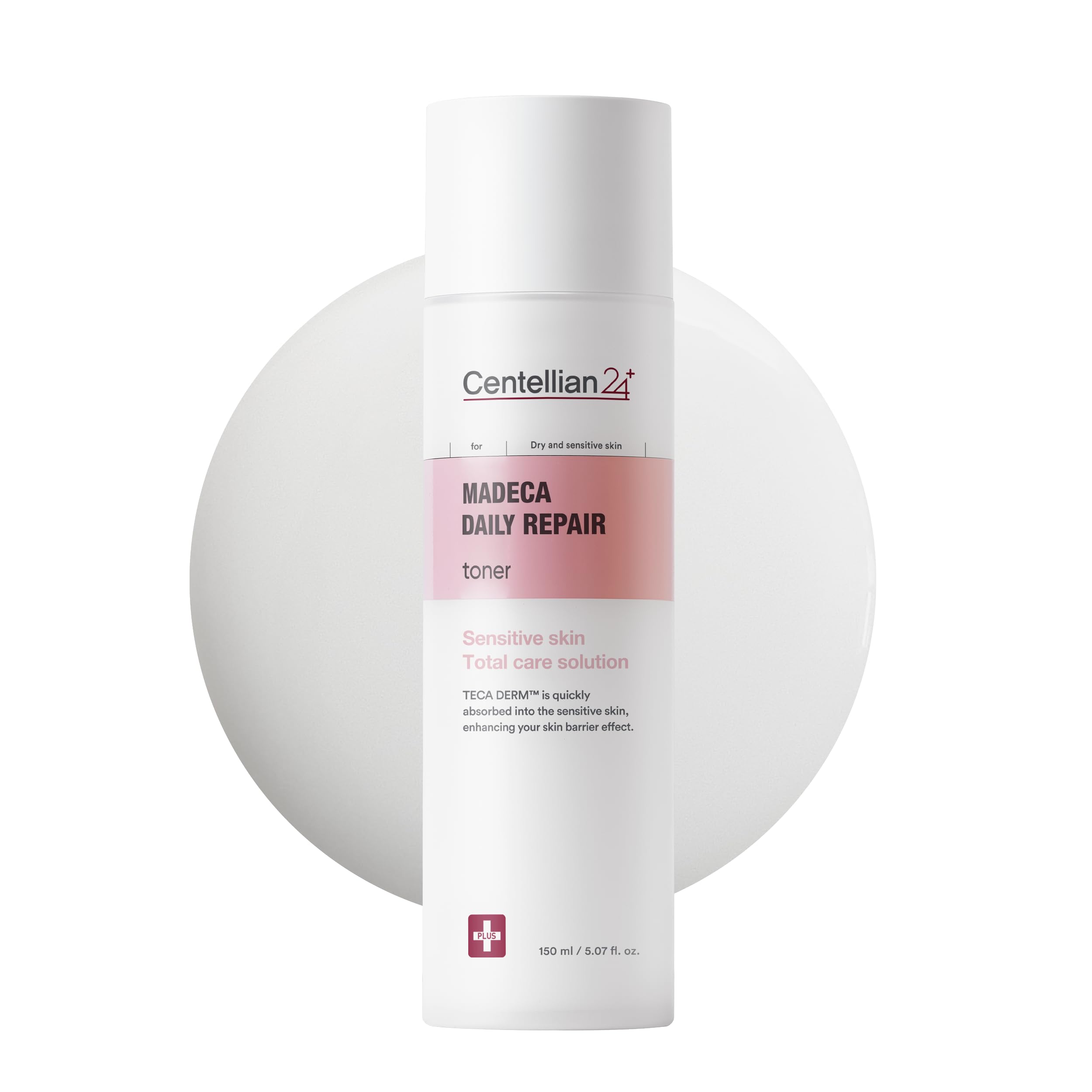 Centellian 24 Madeca Daily Repair Toner bottle demonstrates fast hydration for sensitive skin.