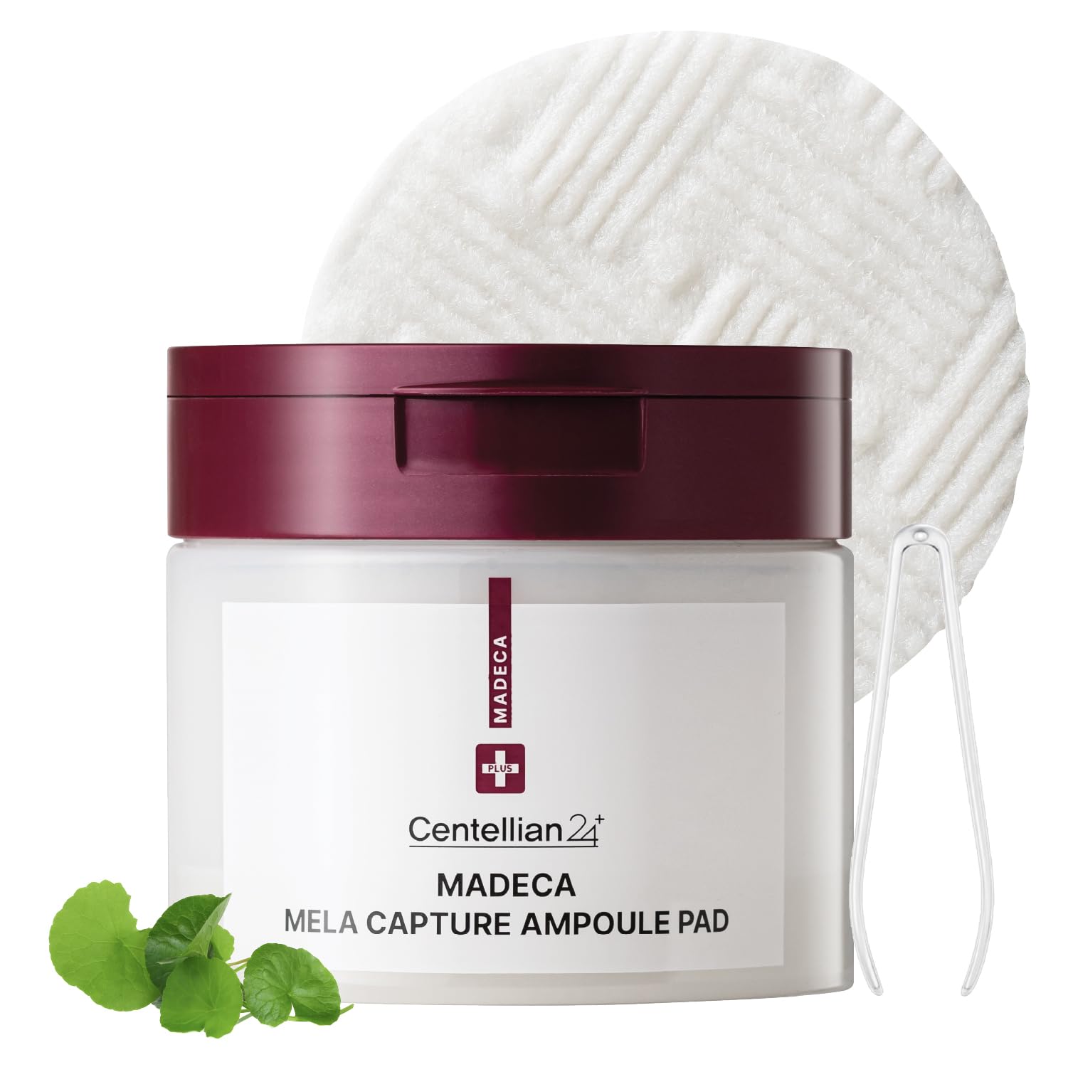 CENTELLIAN 24 Madeca Mela Capture Ampoule Pad packshot with vegan formula for clear-looking skin.