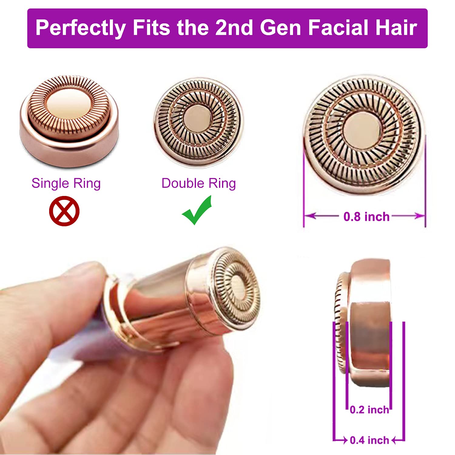 ceooe 18K gold-plated surface heads glide smoothly for gentle facial care.