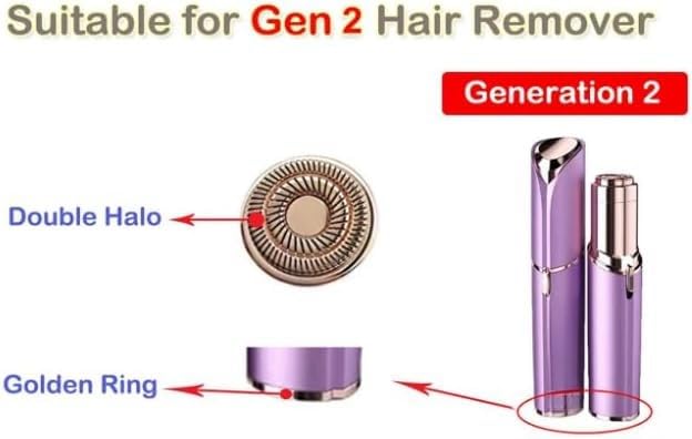 ceooe double-ring replacement heads Gen2 enable precise, painless facial hair removal.