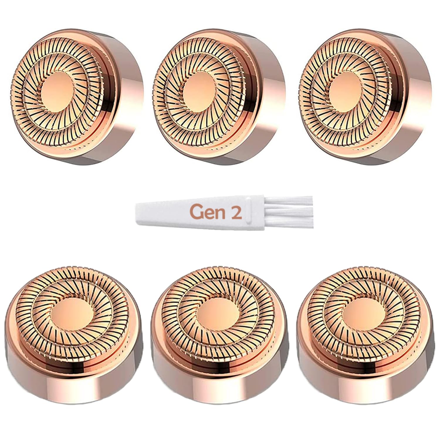 ceooe gen2 replacement heads six-pack, durable double-ring design for comfortable facial hair removal